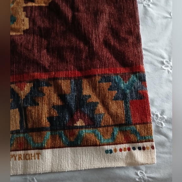 Vtg 1991 Monkwell Lee Jofa Bijar Chenille Print Aubergine 24" x 24" - Picture 4 of 7